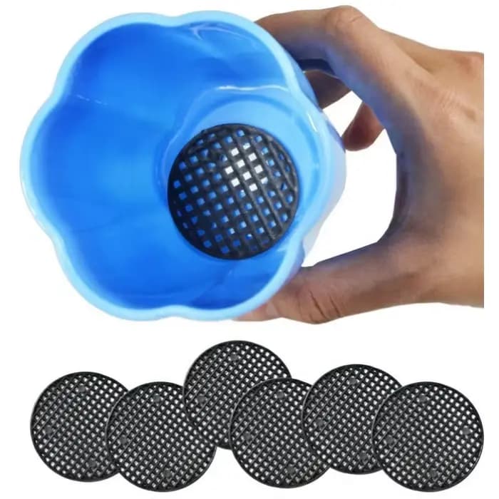 Tampon rond en maille pour pot de fleur, jardinière de bonsaï, polymères de grille astronomique, fil