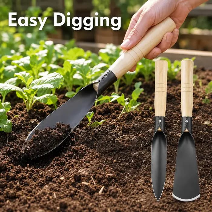Pelle de jardin, houe robuste en fer pour la plantation de fleurs