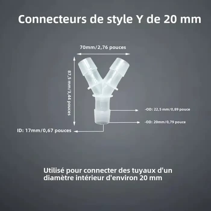 Connecteur en T pour tuyau