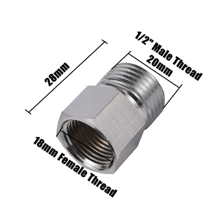 Adaptateur de filetage mâle M18 à 1/2 "3/4"