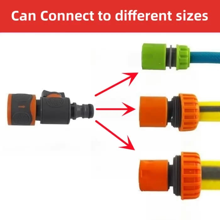 Connecteur rapide pour tuyau d'arrosage 1/2 "3/4" 5/8 ", raccord de réparation, Valve d'arrêt d'eau,