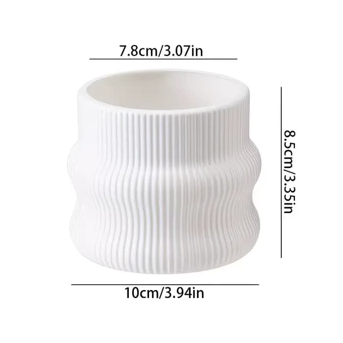 Petit pot de fleurs en plastique imitation céramique