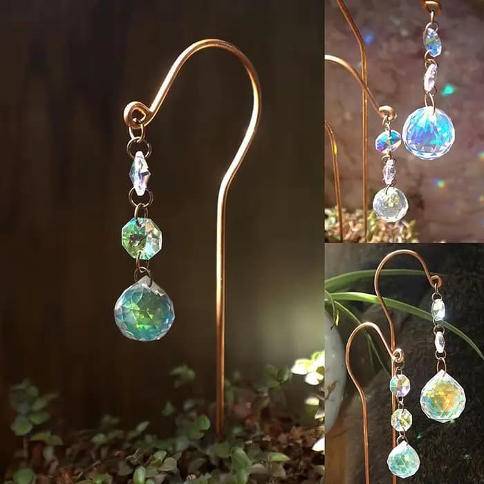 1 pièce Décoration de jardin et de pelouse Attrape-soleil Boule de cristal pour pots de fleurs