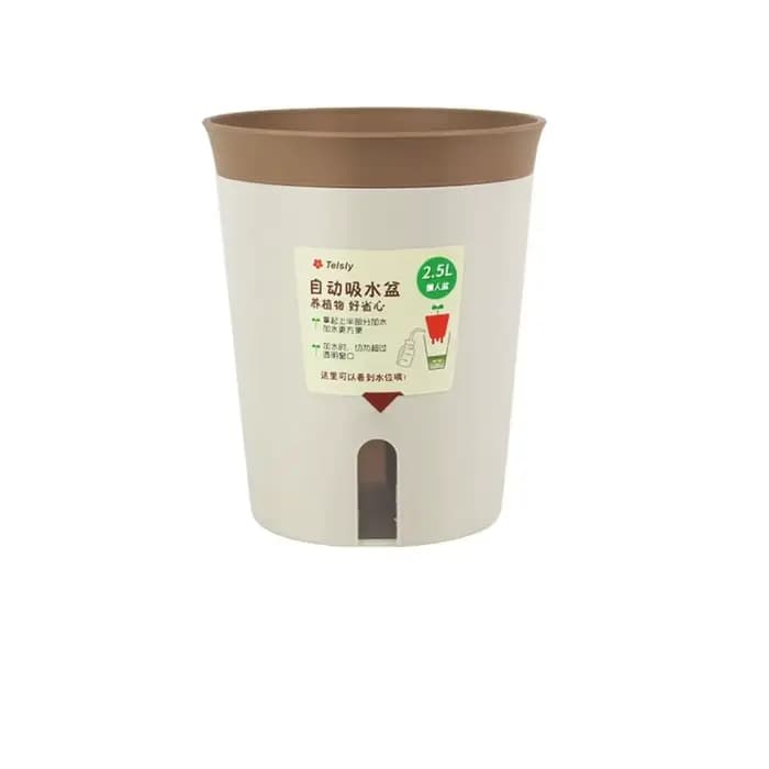 Pot de fleurs hydroponique en plastique auto-absorbant, jardinière auto-arrosante, décor de bureau p