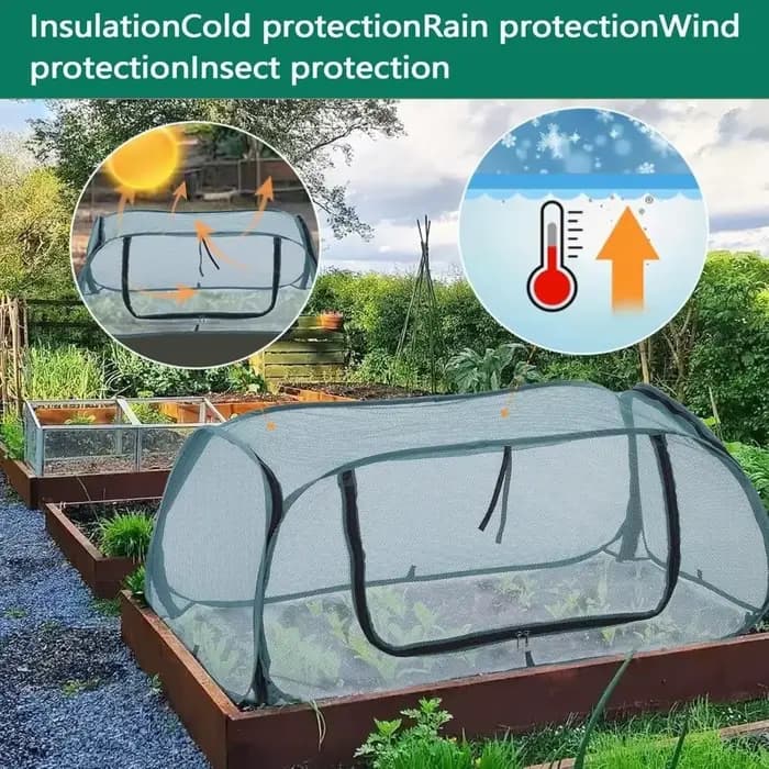 Couverture de protection pour plantes en maille PVC transparente, imperméable, respirante et isolante pour serre de jardin