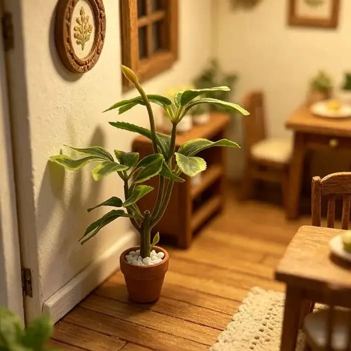 Mini pot en terre cuite, plante artificielle en pot, modèle de scène de jardin pour maison de poupées, ornements de micro-paysage pour maison de poupées, accessoires photo