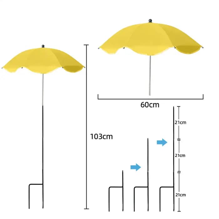 Parapluie pare-soleil résistant aux intempéries