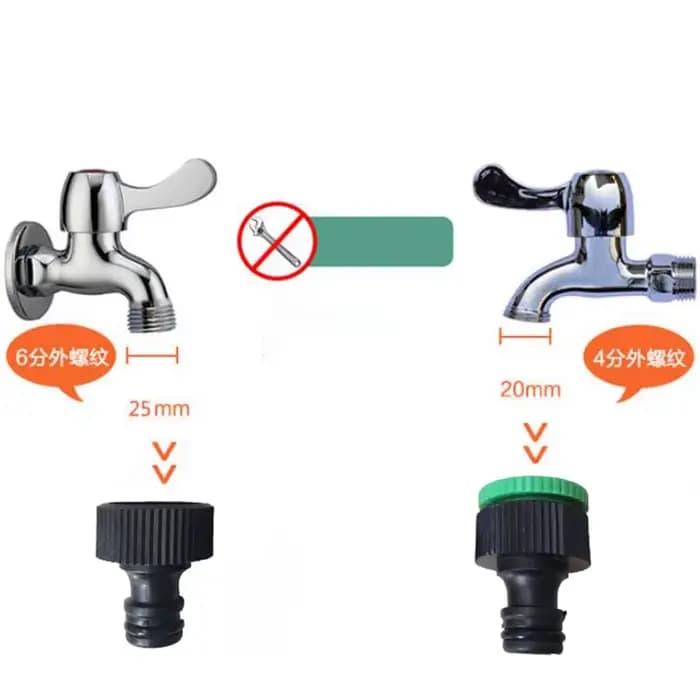 Tuyau barbelé de 4/7mm 8/11mm 4/7, connecteurs rapides, robinet d'eau de jardin, raccord de tuyau d'