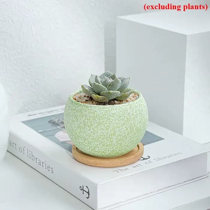 1pc Pot de fleur mignon jardinières succulentes créatives Pots de jardinage à la maison en céramique
