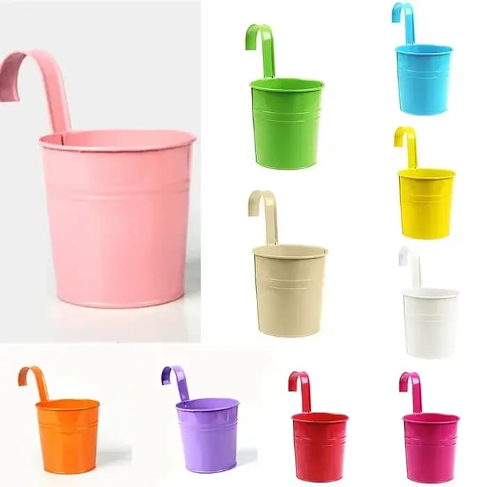 Mur de fleurs en fer métallique, 10 couleurs, pot de plantes, crochet E27 18, pots de jardinière de