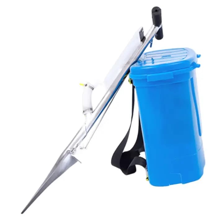 Épandeur manuel de semences et d'engrais 25L à dos, en plastique et acier durable, polyvalent pour j