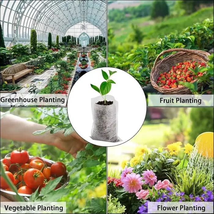 100-1000 pièces sac de pépinière biodégradable sacs de culture de plantes sacs de pépinière en tissu
