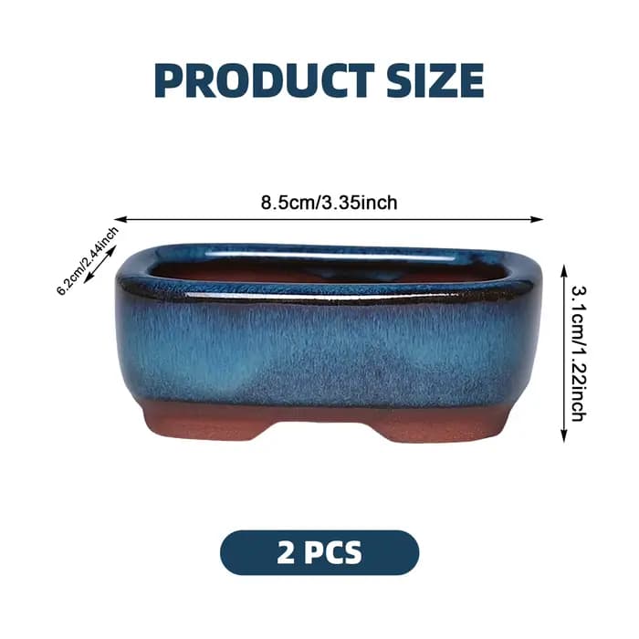 Pot de fleurs en céramique, jardinière succulente créative avec trou de vidange, Pots de bonsaï de S