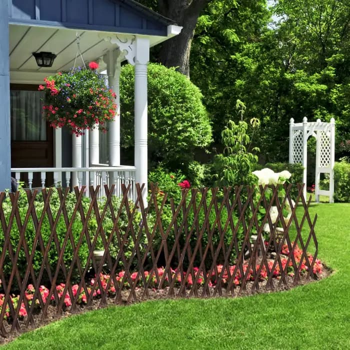 Clôture extensible en saule 40 cm, treillis rétractable simple, bordure décorative pour jardin, pati