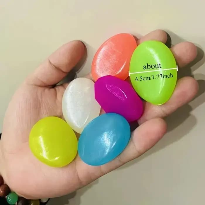 10 pièces de pierres en résine lumineuses surdimensionnées de 4,5 cm, grandes pierres brillantes, ga