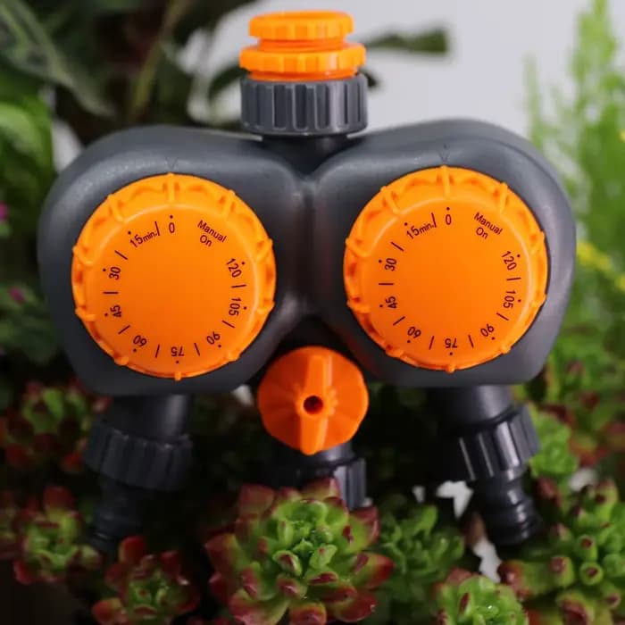 Minuterie Mécanique de Jardin avec Double Commande à 3 Voies