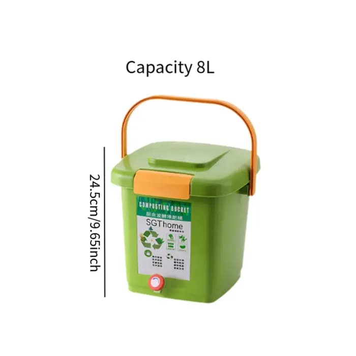 Bac à compost d'intérieur Portable avec couvercle, réservoir de Fermentation, conteneur de compost, seau à compost pour ferme, cuisine, cour, verger extérieur