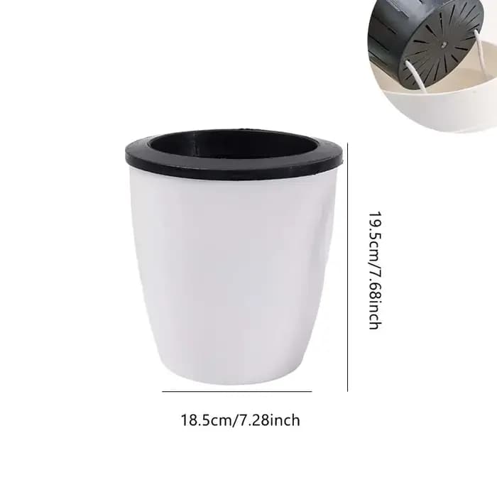 Pots de plantes d'intérieur auto-arrosants avec corde en coton