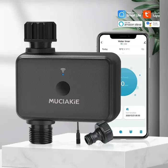 Minuterie d'irrigation WiFi double bande pour jardin, 2.4GHz et 5GHz, télécommande intelligente par