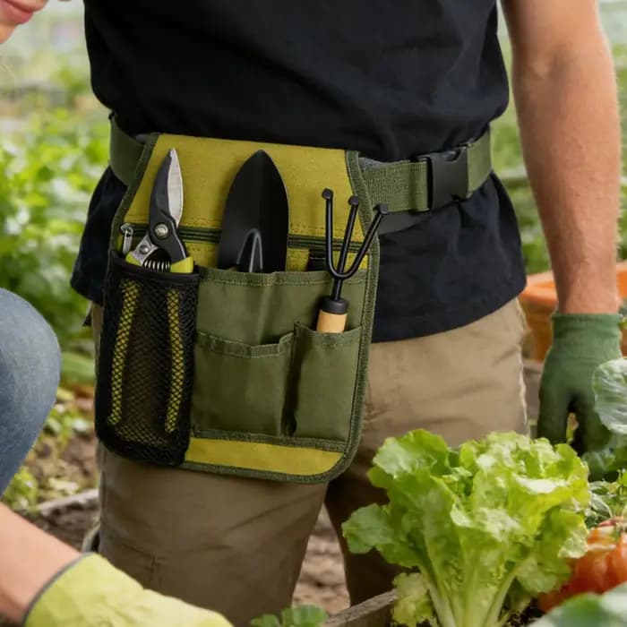 Ceinture de jardinage réglable unisexe avec plusieurs poches