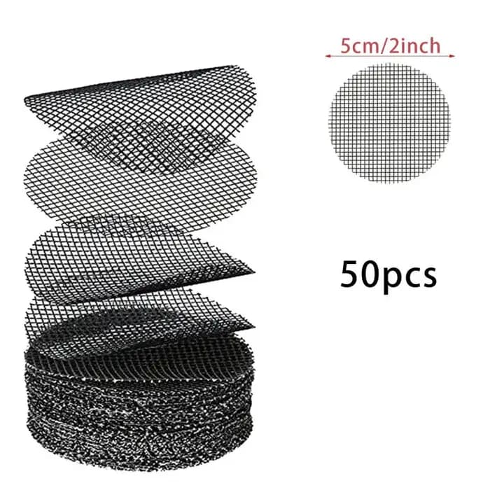 50 pièces Pot de fleur trou maille Pad respirant bonsaï
