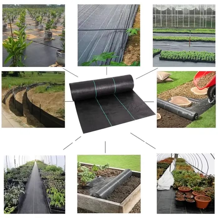 Tissu d'allée pour jardin paysager de qualité commerciale, barrière contre les mauvaises herbes, géo