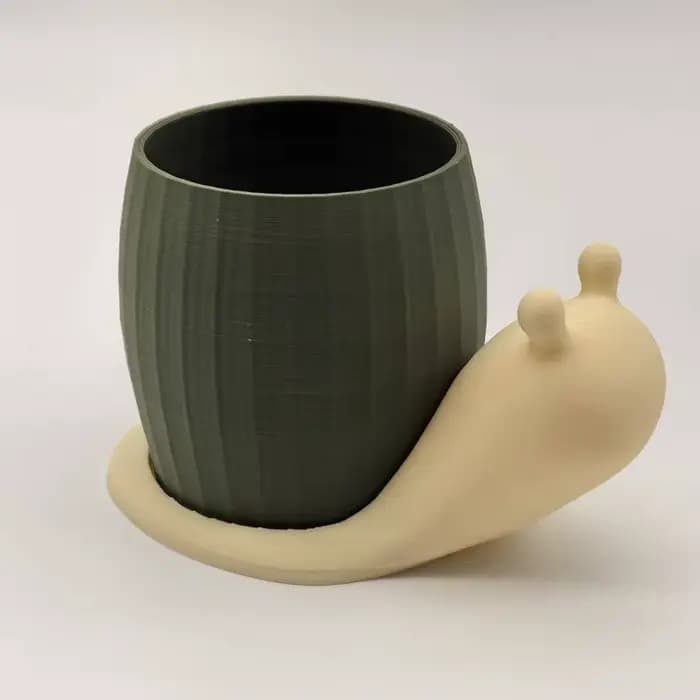 Pot de fleurs créatif et unique en forme d'escargot