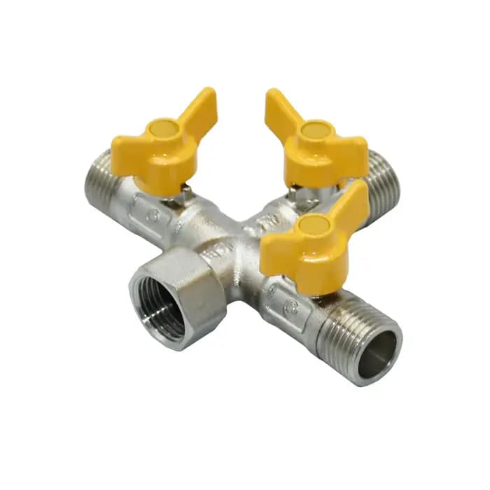 Tuyau de robinet d'arrosage en laiton, filetage 1/2 ", 2/3 voies, séparateur d'eau, connecteur Y, Va