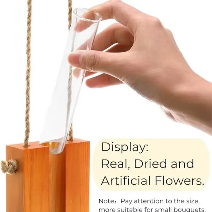 Vase à fleurs en bois avec support en bois, jardinières, mur de Bohême, terrarium de propagation des