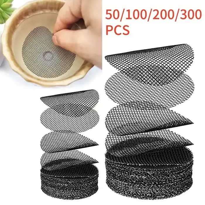 Tapis en maille pour trous de Pot, grille ronde, trou de Drainage, écran pour fond de Pot, préventio