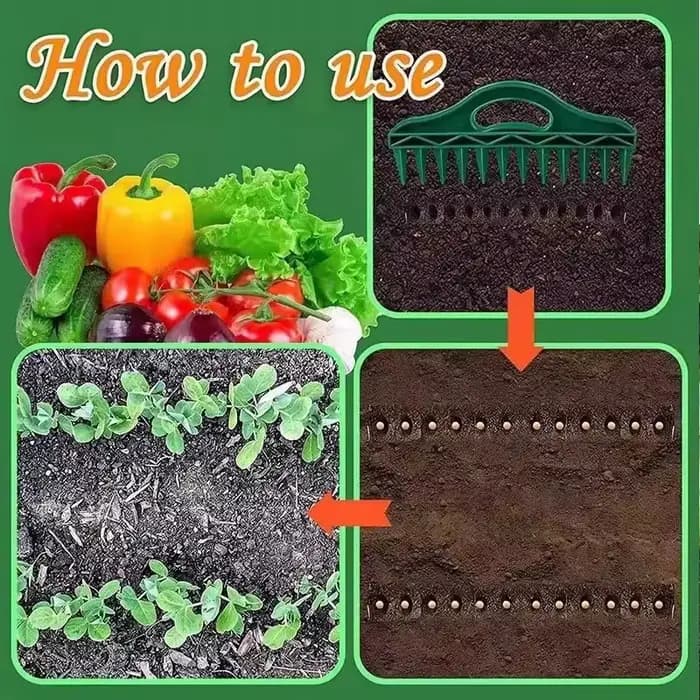 Semoir manuel portable pour semis de jardinage