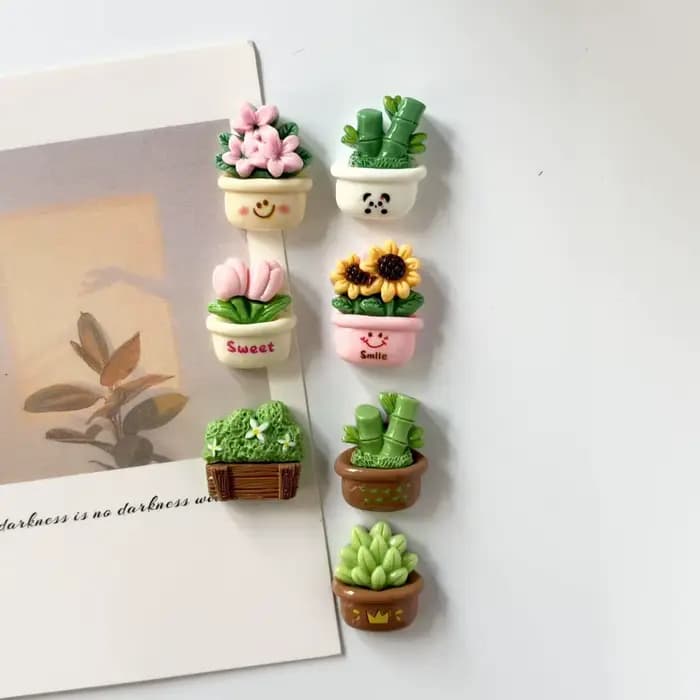 Mini Cactus plante en pot résine réfrigérateur aimant décoration de la maison