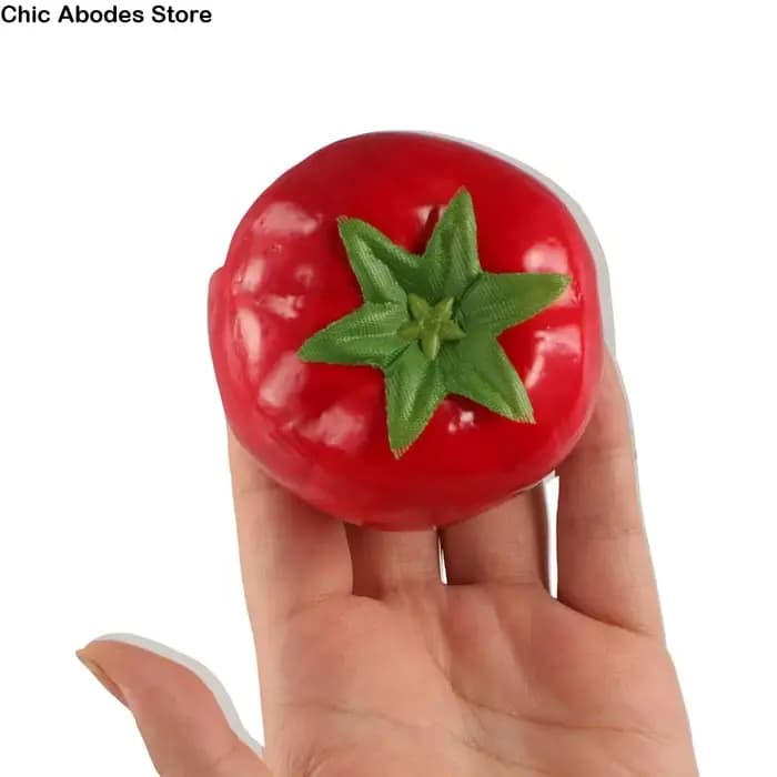 Mini Ornement en Mousse Artificielle en Forme de Tomate, Mignonne Simulation Réaliste de Tomate, Artisanat de Faux Légumes, Décorations pour Mariages et Fêtes