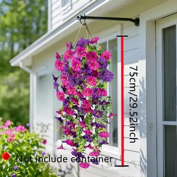 Fleurs suspendues artificielles durables de gloire du matin