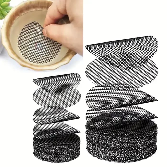 Tapis d'écran pour trous de Pot, 50 pièces, écran rond pour trous de Drainage pour empêcher la perte