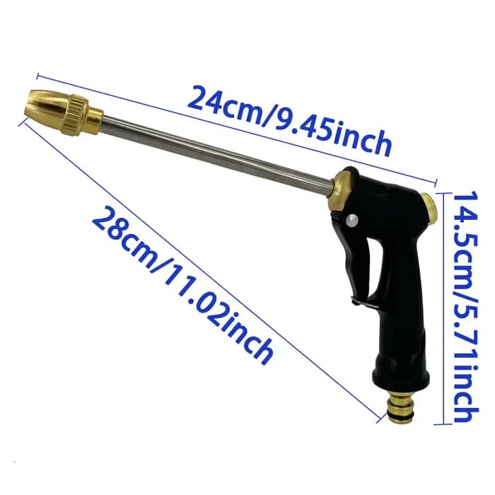 Pistolet à eau haute pression avec buse métallique réglable pour le nettoyage de la Machine de lavag