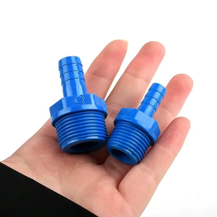 Connecteurs à filetage mâle pagode en PVC bleu, 1/2 "3/4'' à 8 ~ 16mm, connecteur de tuyau d'eau pou