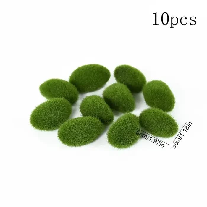 Fausse plante verte artificielle pour décoration de pot de fleur, pierre de mousse de simulation, bo