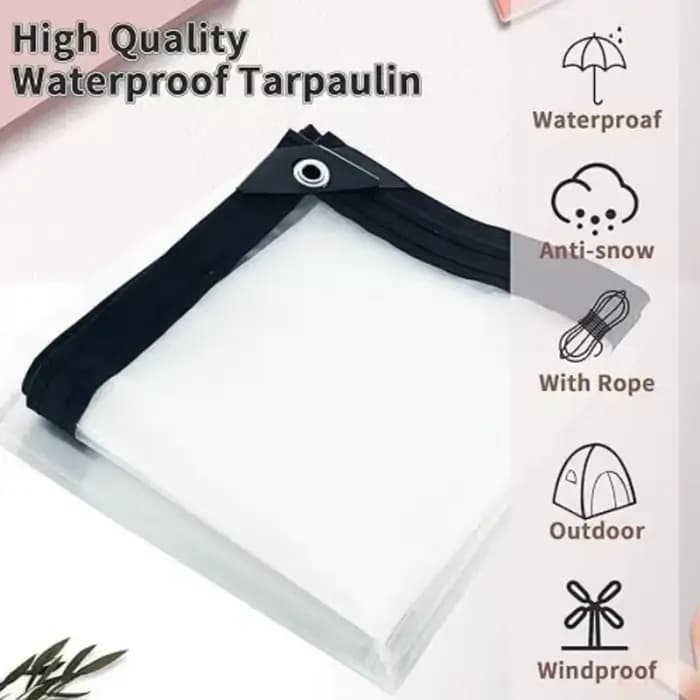 Bâche transparente imperméable à l'eau et isolante thermiquement