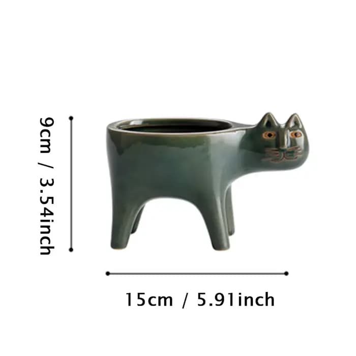 Pot de plante en forme de chat mignon en T pour salle de bain