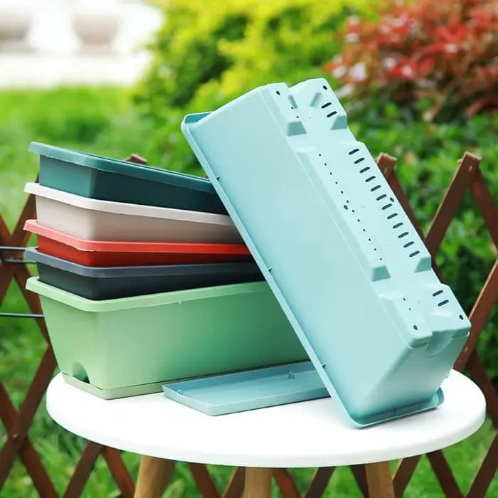 ☌ Pot de fleurs auto-absorbant pour culture de légumes d'intérieur avec trou de drainage et corde absorbante, pot pour semis et plants pour la maison
