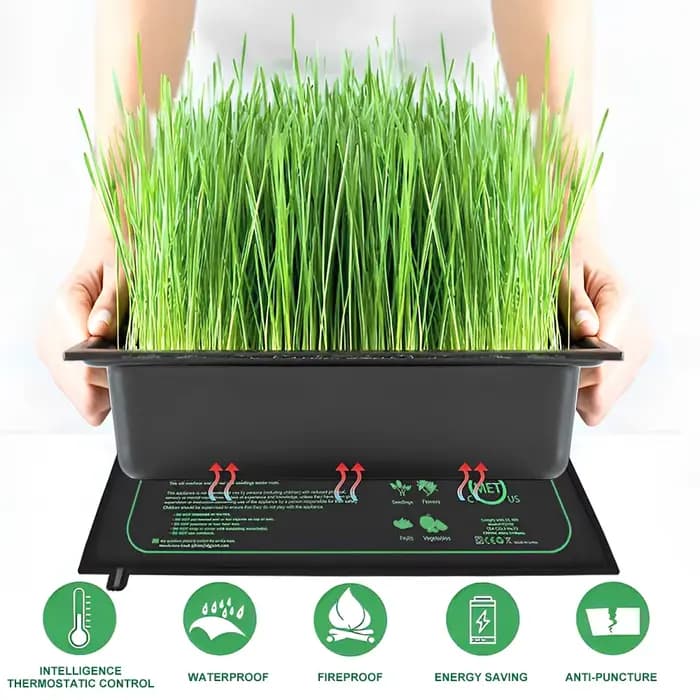 Tapis chauffant pour semis 10/25/50CM, pour plantes d'intérieur, germination, tapis chauffant imperm