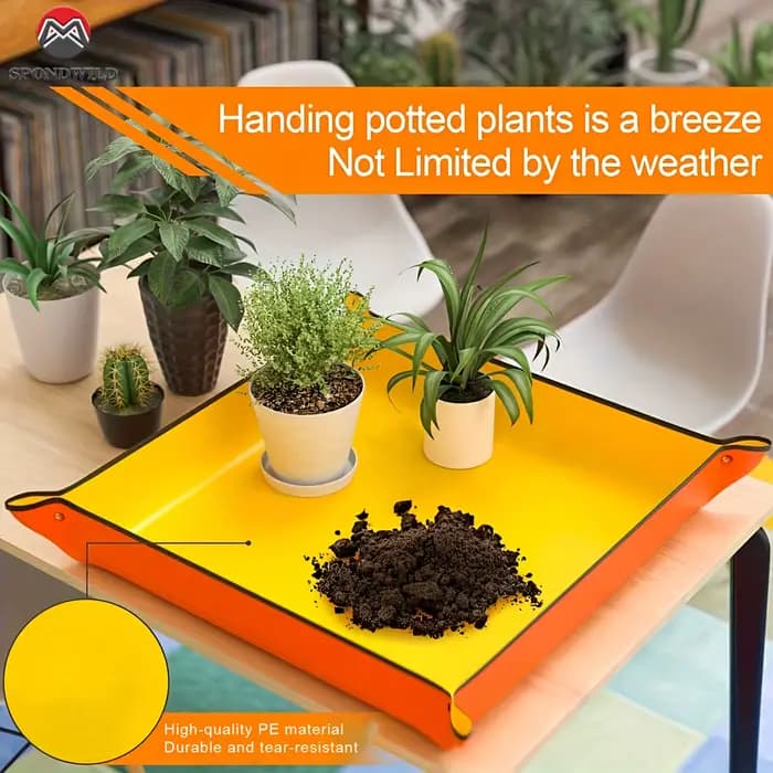 Ensemble de tapis de plantation pliables et imperméables, tapis de rempotage réutilisable pour pots