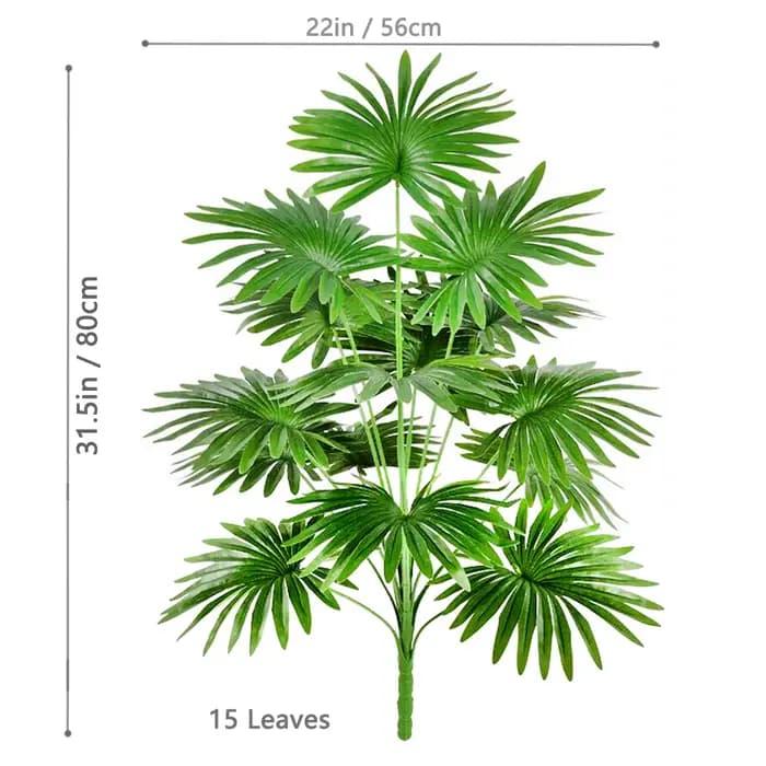Palmier artificiel - grande plante tropicale artificielle adaptée à la décoration intérieure et extérieure sans pot