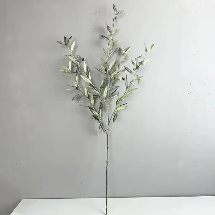 Branche d'olivier artificielle en plastique avec fruits