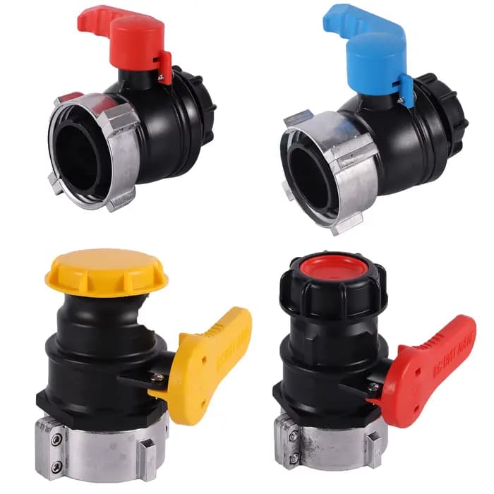 Adaptateur fourre-tout IBC à filetage grossier, connecteur de assujetà bille, adaptateur à filetage
