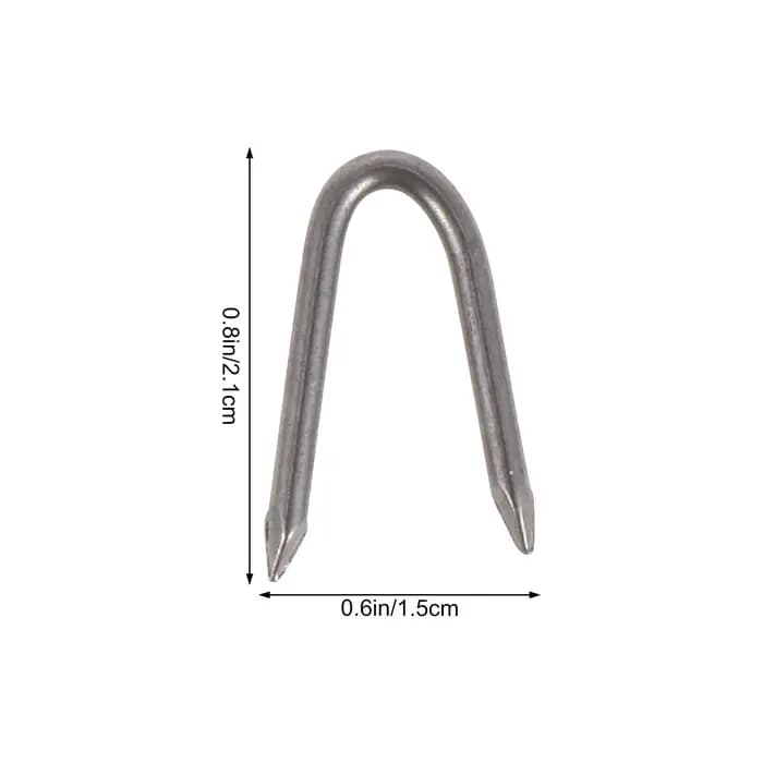 Chevilles de jardin en fer en forme de U, clous de fixation, outil de gazon antirouille pour clôture