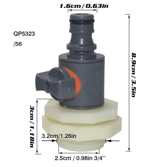 3/4 mâle femelle robinet connecteur rapide mamelon tuyau d'arrosage filetage