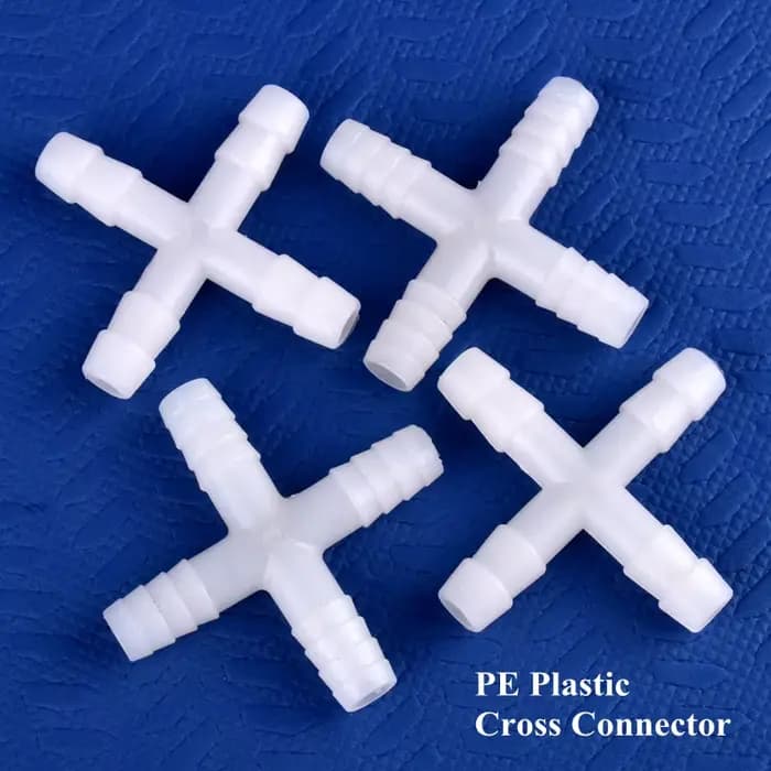 Connecteur croisé PE 8mm 10mm, 5 à 500 pièces, tuyau de pompe à Air pour réservoir d'aquarium, Joint