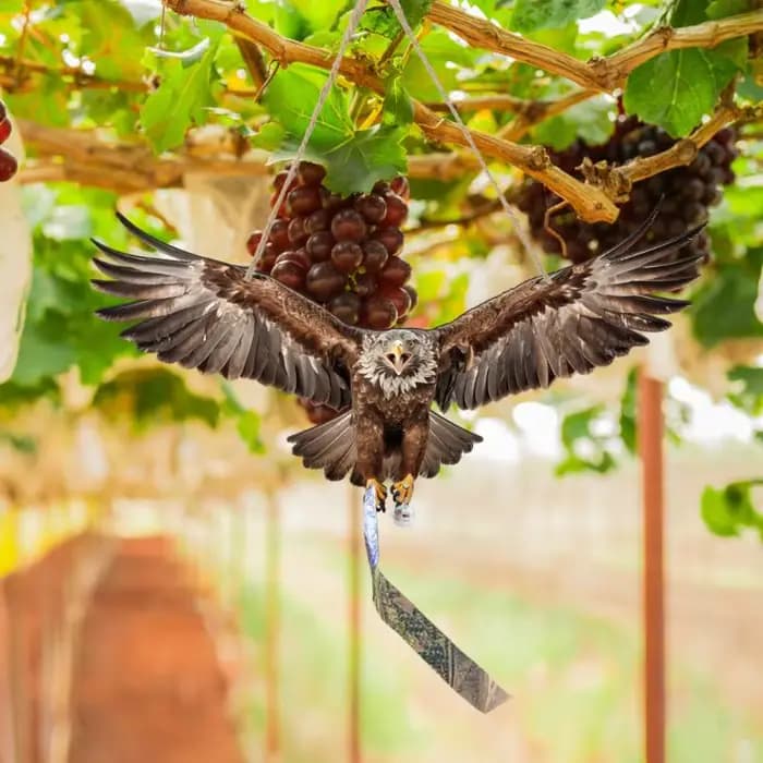 Répulsif d'Oiseaux Imperméable : Simulation Hibou Répulsif Anti-Nuisibles Artificiel avec Réflecteur